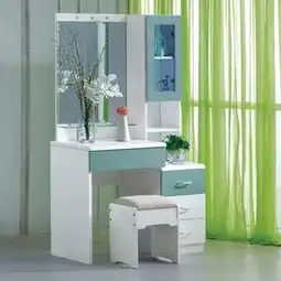 白色6190平米公寓现代简约风格卧室梳妆台效果图