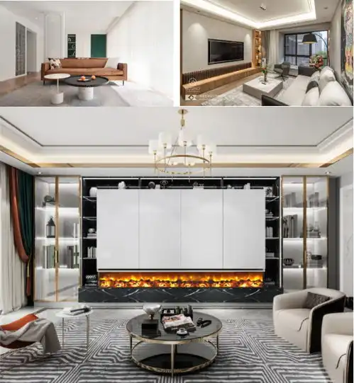 古思诺全屋定制冬季优雅灰色系的客厅