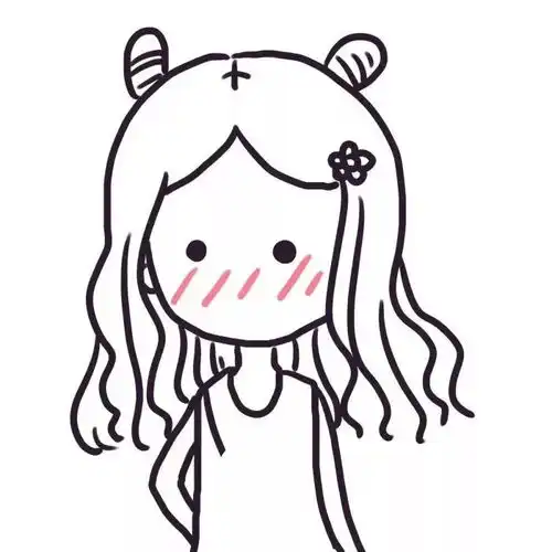萌系动漫女生简笔画图片