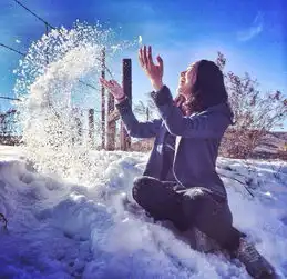 女生被砸雪的情侣头像