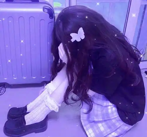 ins蓝色系闪闪发亮闺蜜头像