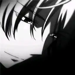 寂寞帅气二次元男生qq头像男生qq动漫黑白风格头像