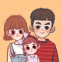 2023一家三口背影头像