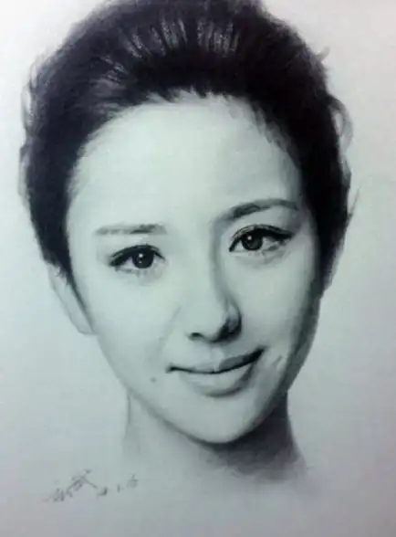 娱乐圈6位明星手绘素描照,孙俪上榜,第一盛世美颜