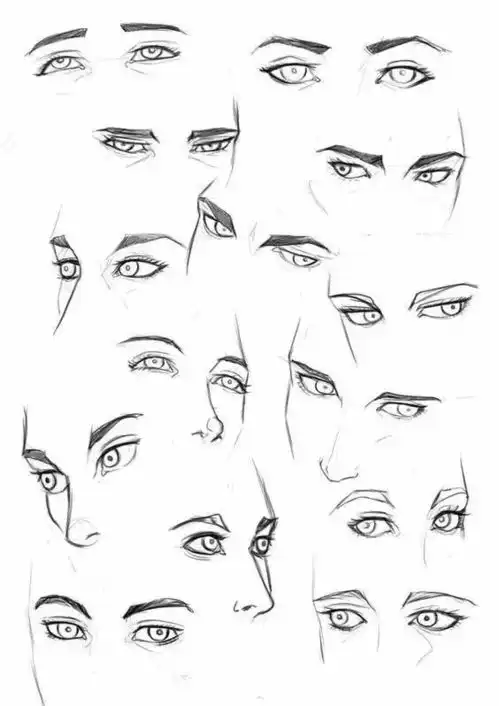 绘画教程这里1000多个眼睛画完你就是大触了