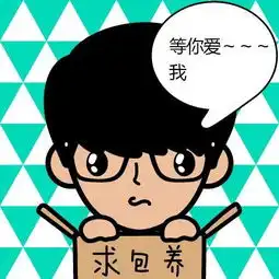 求一些q版的卡通男生图片右上角带字的