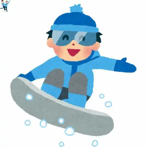 滑雪双板单板滑冰卡通插画免扣素材手绘png3插画运动比赛健身