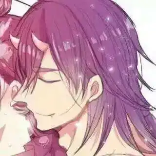 动漫情侣图片超清背景有点紫色