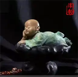 禅意石雕小沙弥