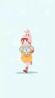 可爱简单插画萌系小清新薄荷绿蓝色堆糖,美好生活研究所