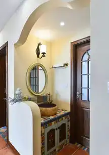 109㎡暖色系地中海新家,半包7万,超喜欢卫生间的小花砖