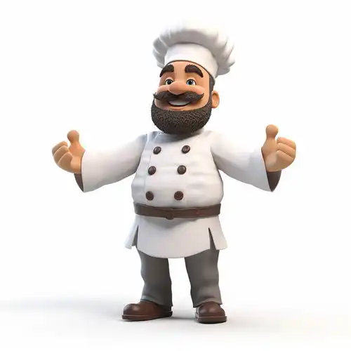 卡通3d立体厨师素材图片广告素材下载至来源处