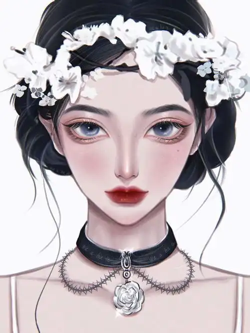 超美手绘女生头像,高冷气质御姐