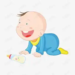 卡通抓奶瓶的婴儿素材图片免费下载高清png千库网图片编号10151957