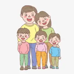 旅游一家五口照相留念手绘卡通图片素材其他格式下载动漫人物大全