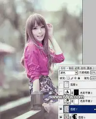 photoshop打造柔美的淡调灰绿色韩系美女图片