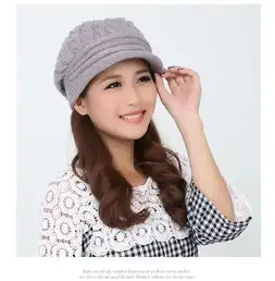 柏妃新款针织帽子女韩国秋冬季韩版户外潮流保暖护耳毛线帽b201