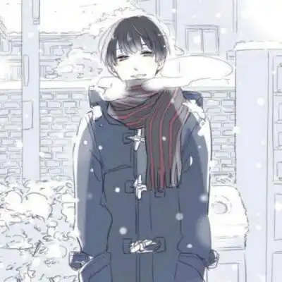 现代卡通油画头像男