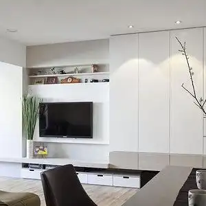 粉色系没有阳台的客厅效果图