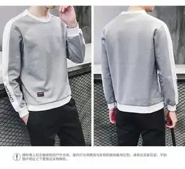 维杰斯2018春装新款套装潮男时尚简约圆领套头休闲运动卫衣套装2件套上衣裤子