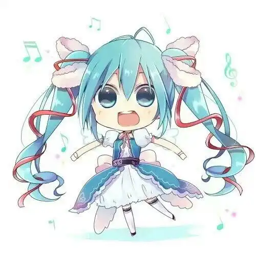 初音未来q版女生头像呆萌可爱壁纸堆糖,美好生活研究所