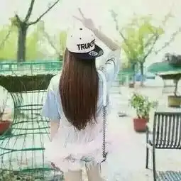 绿系女生头像背影图片冷