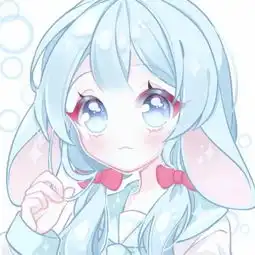 女生头像纯白系动漫蓝色