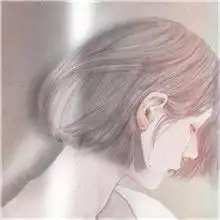 手绘女生卡通头像伤感系趴着的闭眼的低头伤心的