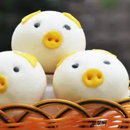 卡通馒头制作悠悠香可口松软营养丰富