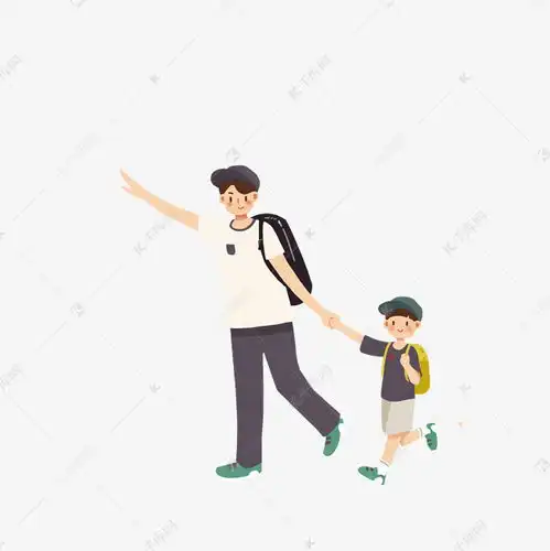 卡通爸爸和孩子免抠图素材图片免费下载千库网