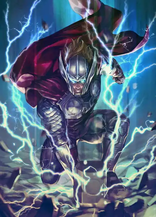 卡通钢铁侠头像图片雷神