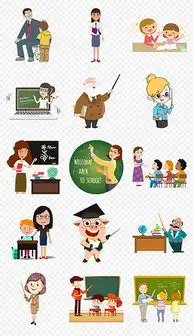 卡通矢量各种职业小学生人物图片素材ai模板下载0.77mb动漫人物大全人物形象
