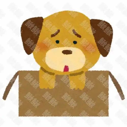 在纸箱里被丢弃的小狗狗猫咪小猫手绘卡通插画手绘png儿童插画免扣素材1阿猫阿狗