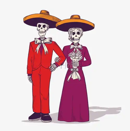 万圣节骷髅情侣素材图片免费下载千库网