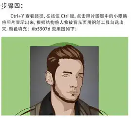 ps男人照片转动漫效果
