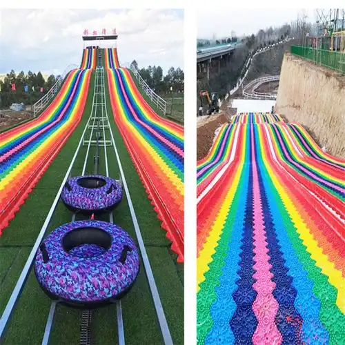 听说滑了彩虹滑道就会有好运发生