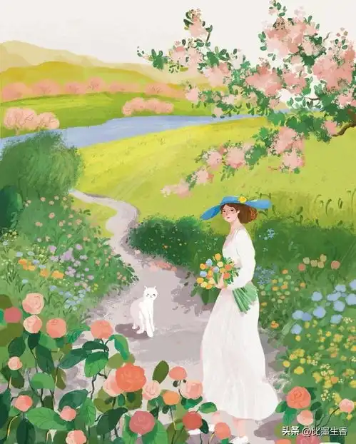 中国插画师三三不忙小清新治愈系插画