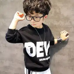 男童卫衣春秋薄款中童宽松上衣2019新款韩版中童套头儿童打底衫潮,一品好特惠