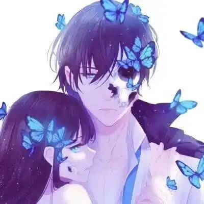 蓝色高冷系男生头像情头