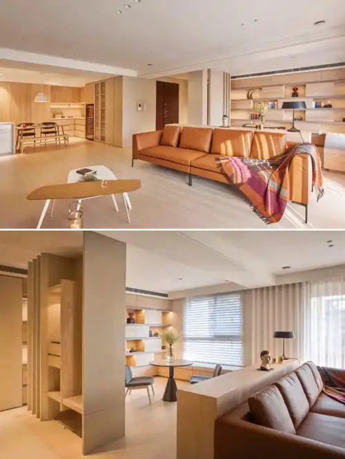 暖色系原木色小家,浓浓的奶橘香