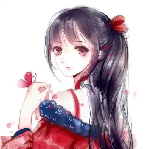 红色系古风女生头像绵绵更在三生后谁隔世读关鸠