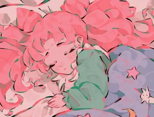 甜腻腻的润系少女,看着看着就融化在色块里