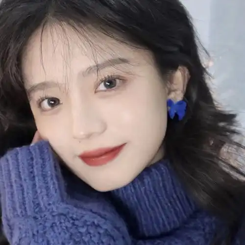 韩国蓝色系女生头像女生