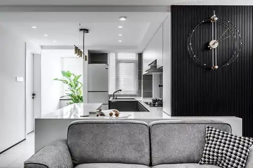 西安装修设计课堂简约黑白小户型,这种设计既干净又优雅