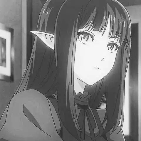 黑色系列女生动漫头像哭