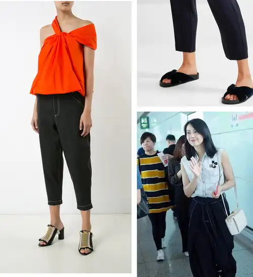 墙裂推荐企业店显瘦锥形裤穿出女人味明线饰黑色哈伦裤通勤女裤子秋