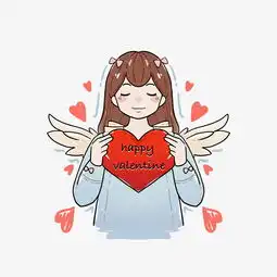 情人节爱心天使png免抠手绘插图图片素材其他格式下载动漫人物大全