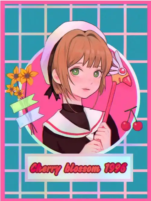 插画分享色彩明艳的暖调少女肖像