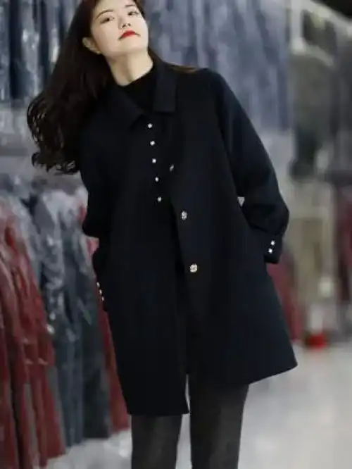 高货双面羊毛大衣清仓啦点击头像进来吧面料柔软舒适女士羊毛大衣显瘦穿搭