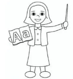 幼儿园人物简笔画教案女老师